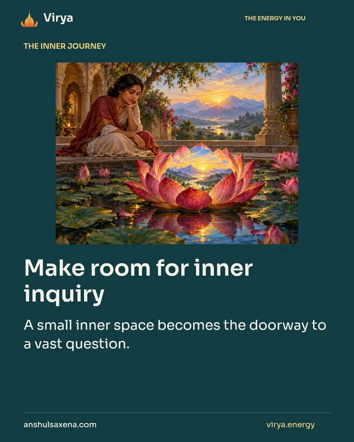 Make room for inner inquiry, card 1 of 7