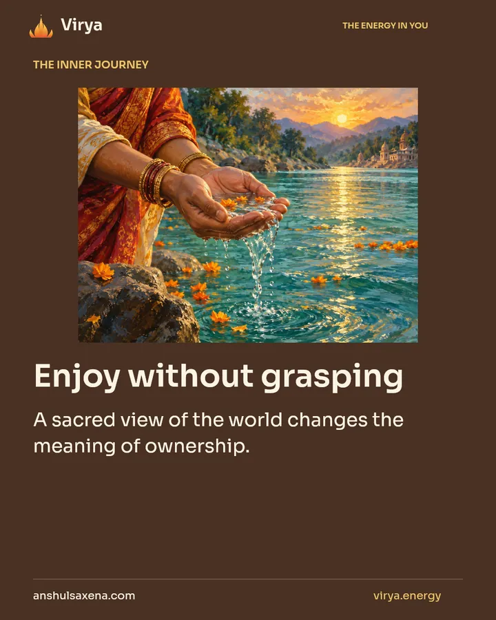 Enjoy without grasping, card 1 of 7