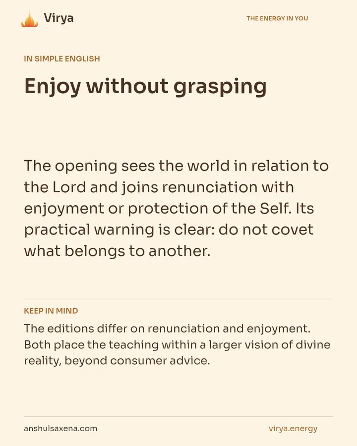 Enjoy without grasping, card 3 of 7