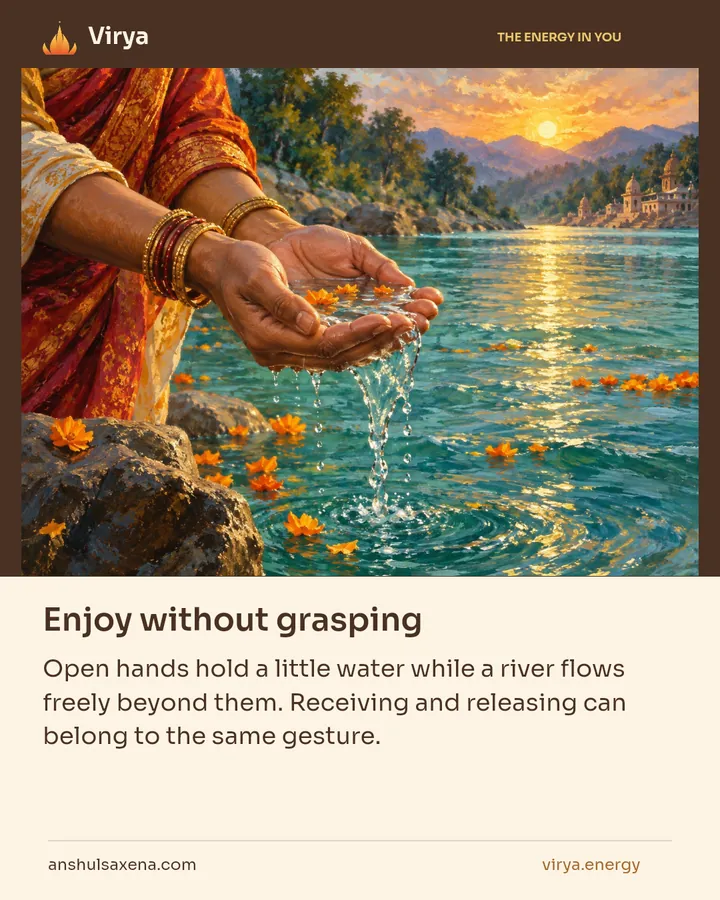 Enjoy without grasping, card 4 of 7