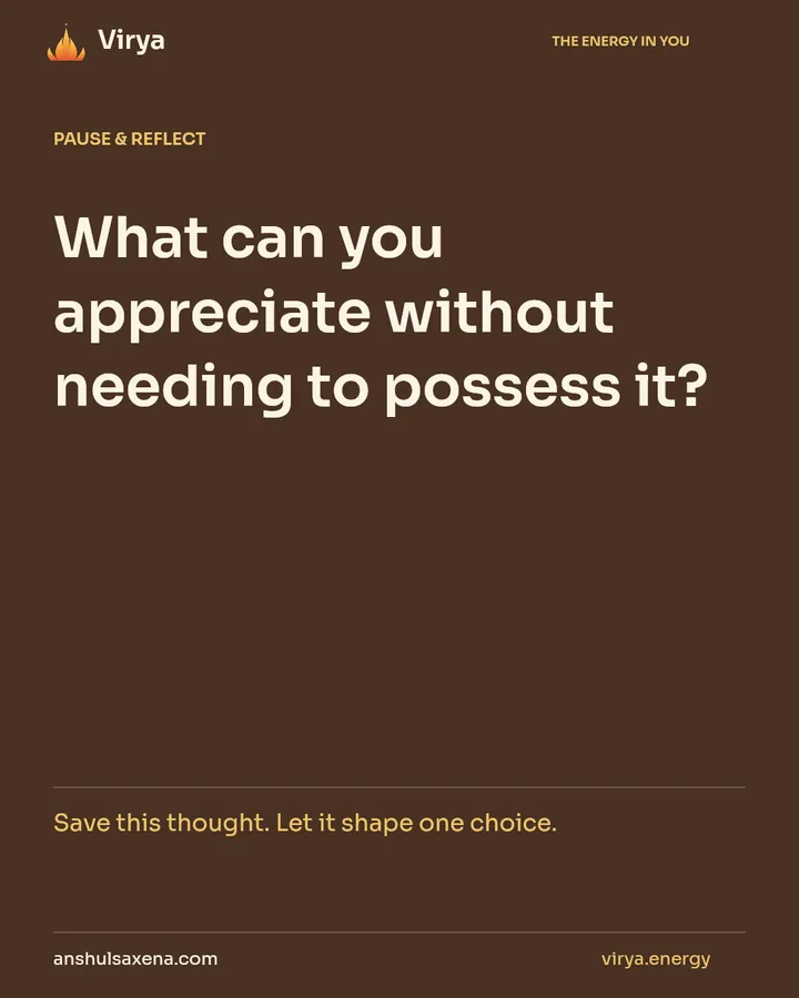 Enjoy without grasping, card 7 of 7