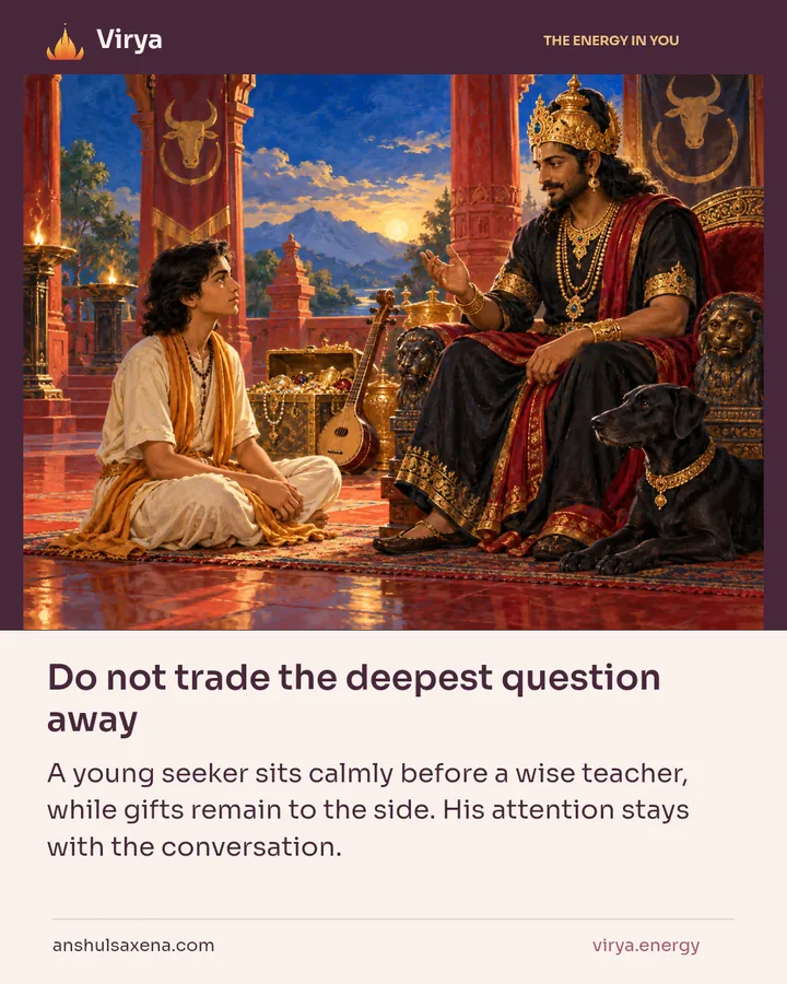 Do not trade the deepest question away, card 4 of 7