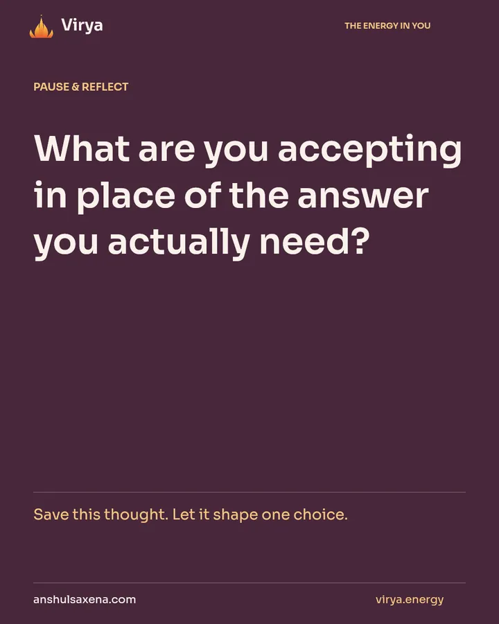 Do not trade the deepest question away, card 7 of 7