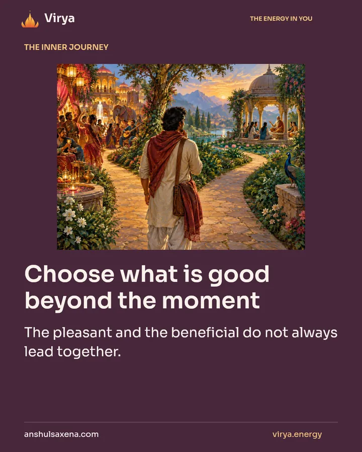 Choose what is good beyond the moment, card 1 of 7