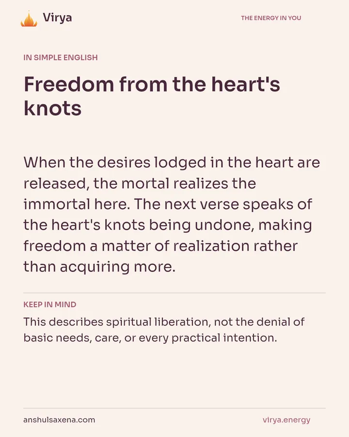Freedom from the heart's knots, card 3 of 7