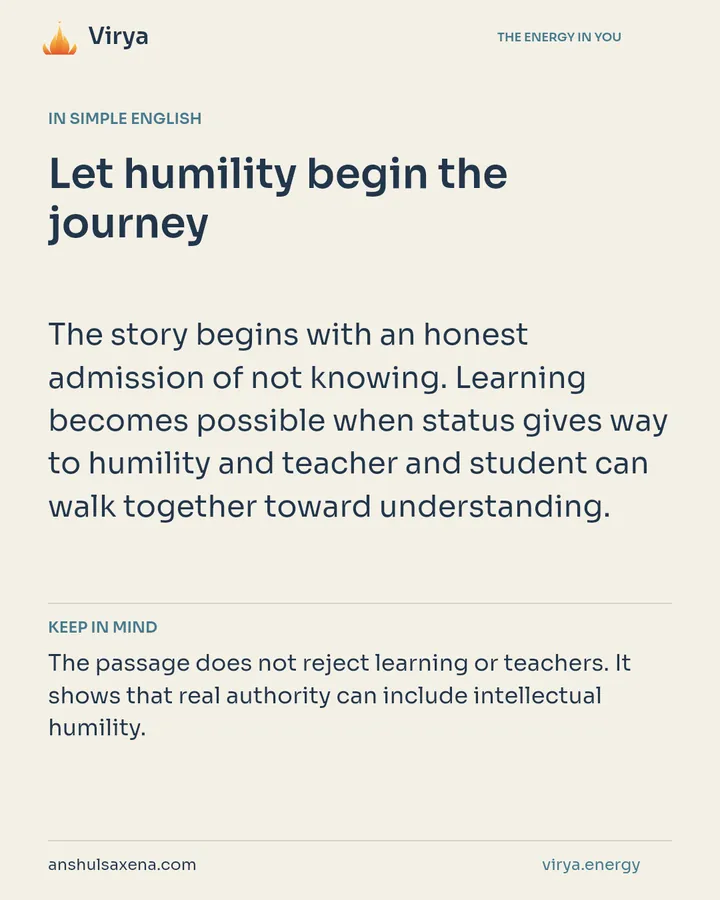 Let humility begin the journey, card 3 of 7