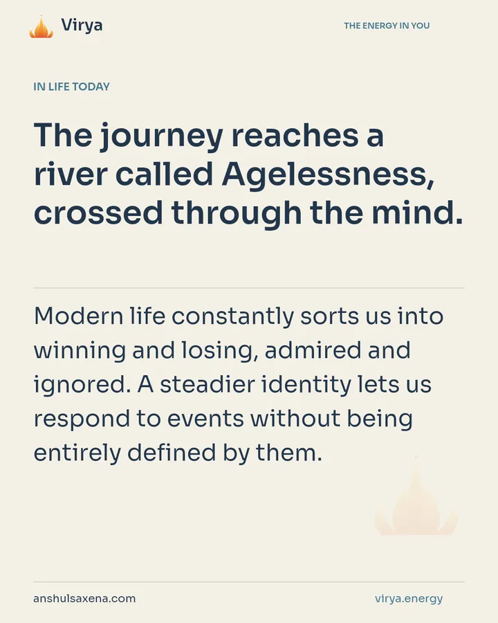 Cross the river beyond opposites, card 5 of 7