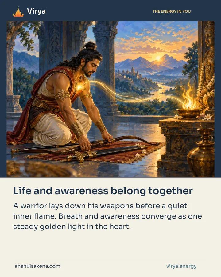 Life and awareness belong together, card 4 of 7