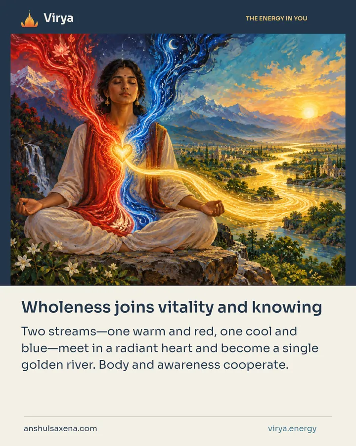 Wholeness joins vitality and knowing, card 4 of 7