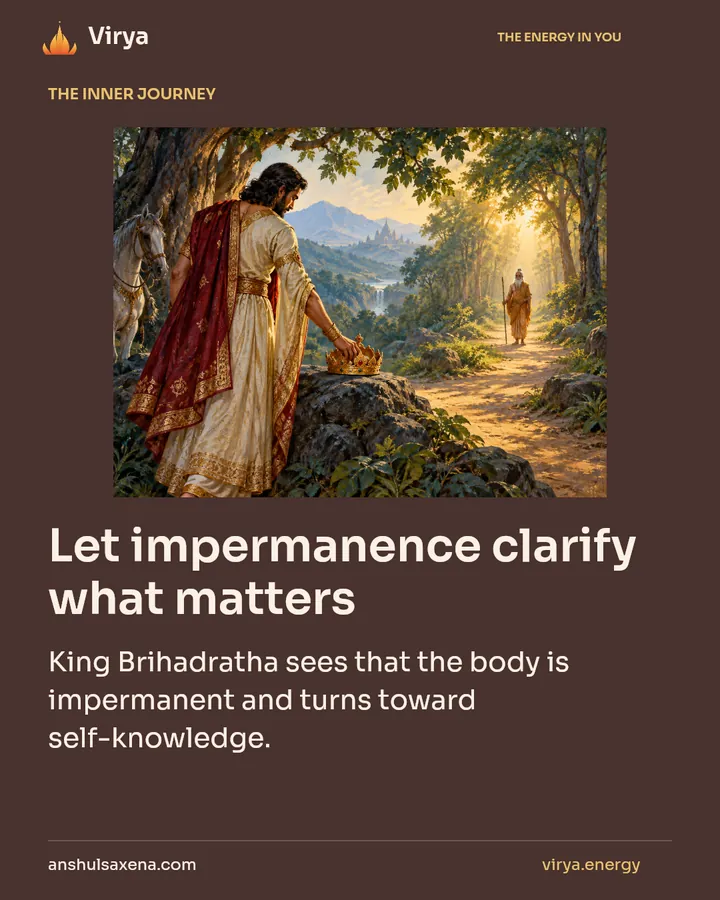 Let impermanence clarify what matters, card 1 of 7