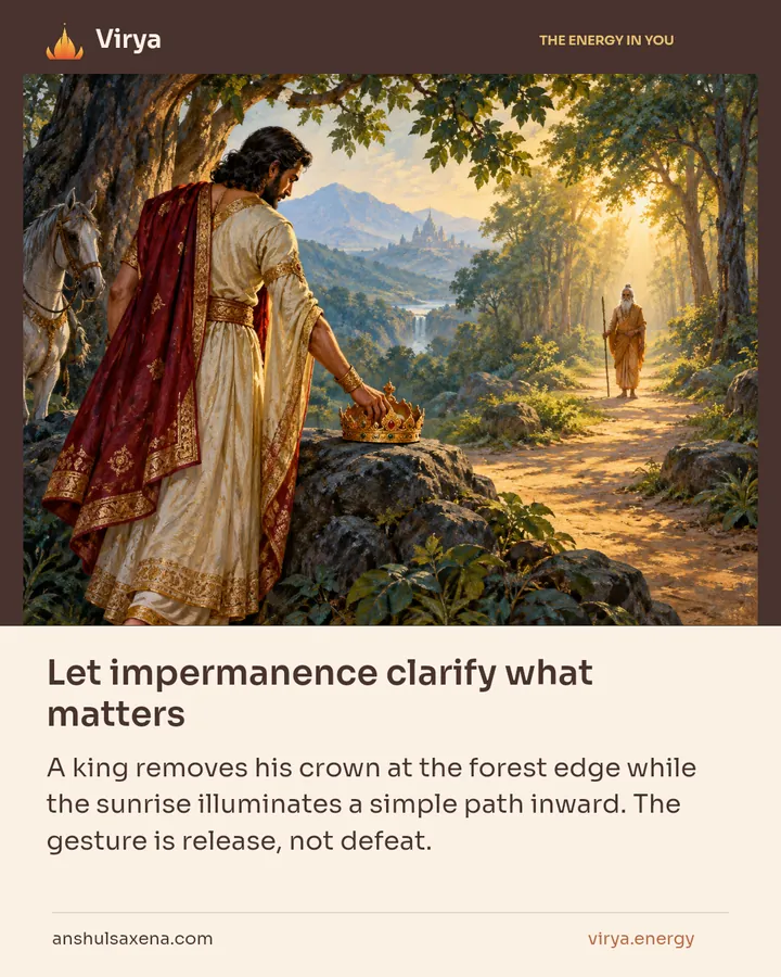 Let impermanence clarify what matters, card 4 of 7