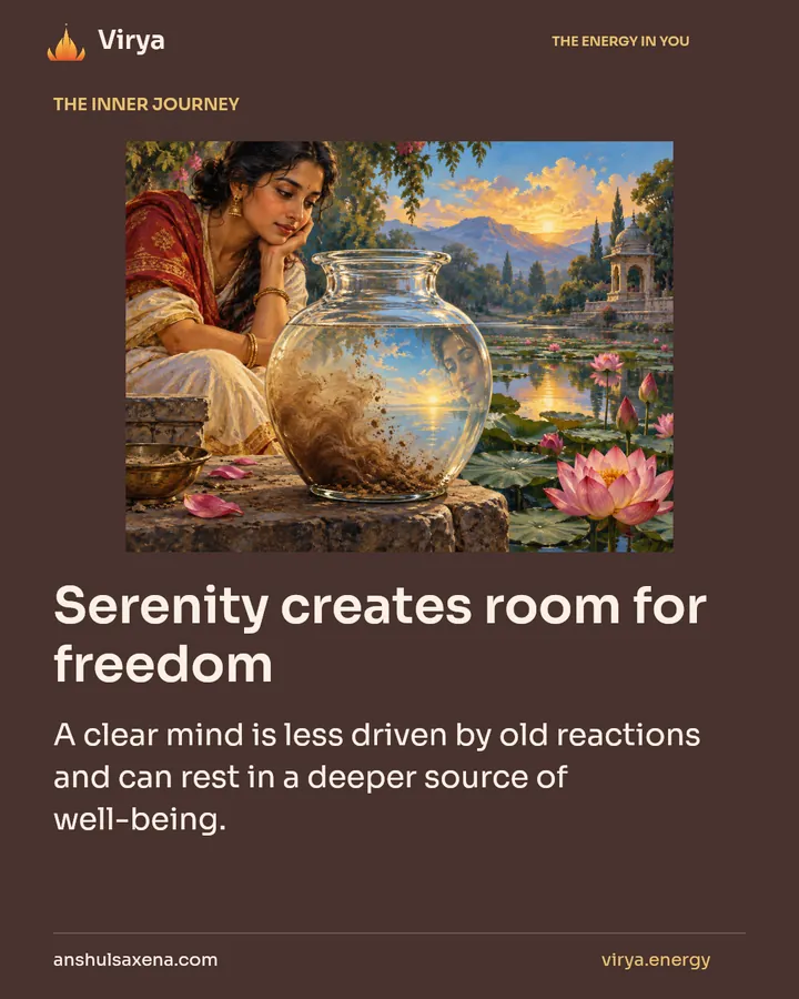 Serenity creates room for freedom, card 1 of 7