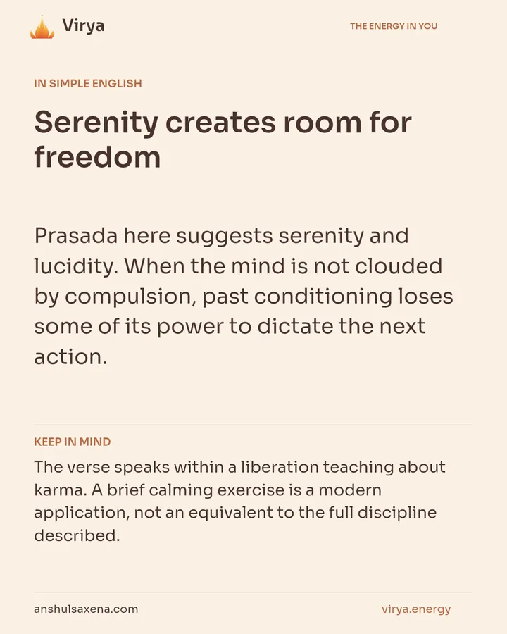 Serenity creates room for freedom, card 3 of 7