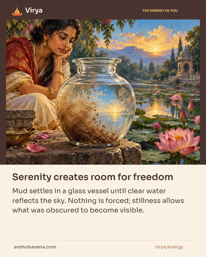 Serenity creates room for freedom, card 4 of 7