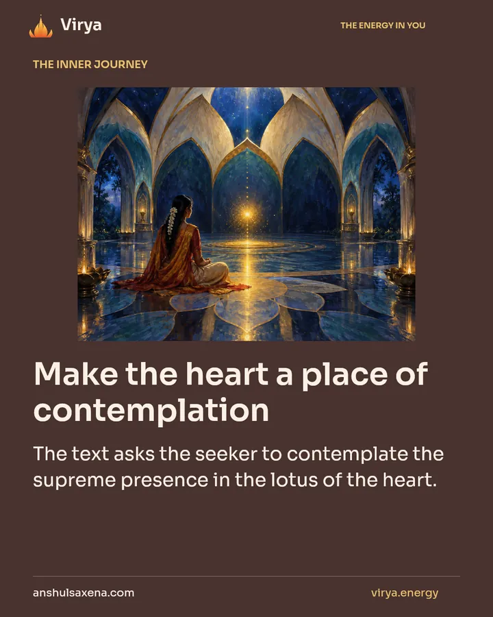 Make the heart a place of contemplation, card 1 of 7
