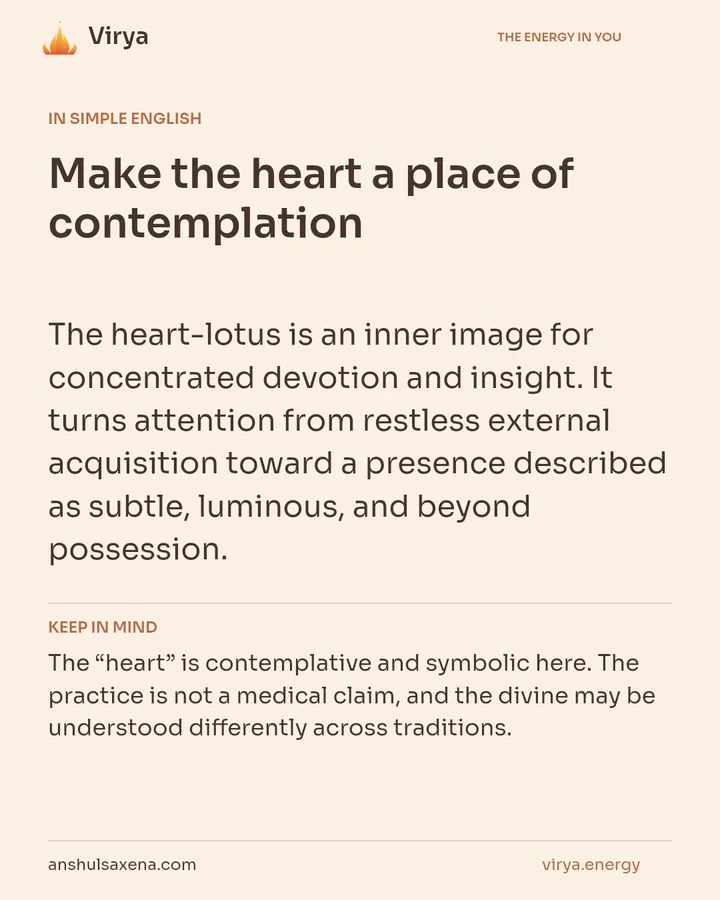 Make the heart a place of contemplation, card 3 of 7