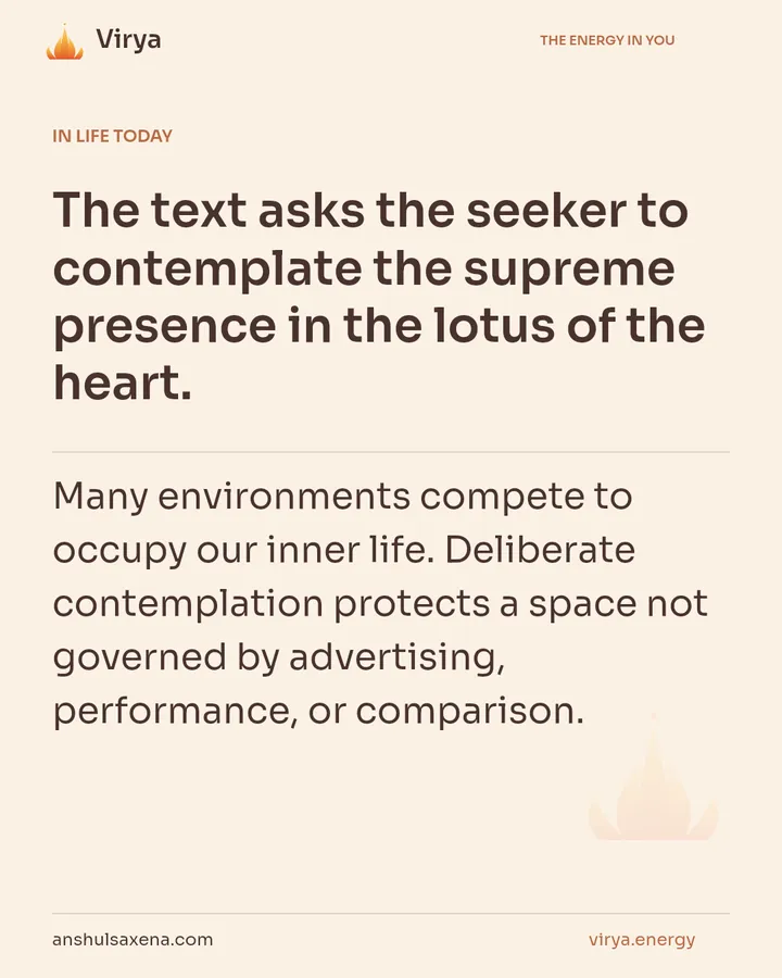 Make the heart a place of contemplation, card 5 of 7