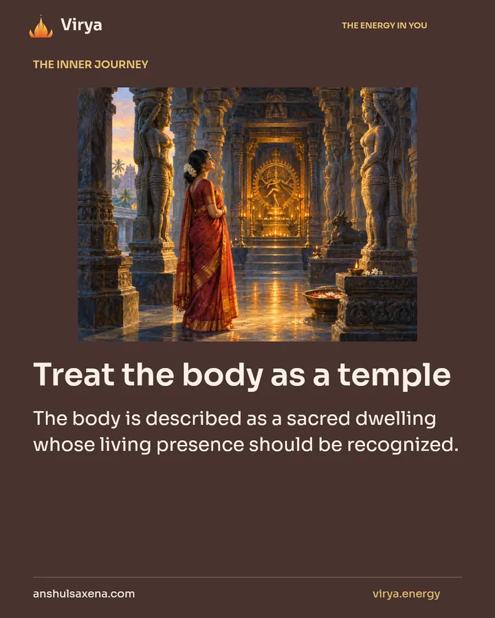 Treat the body as a temple, card 1 of 7