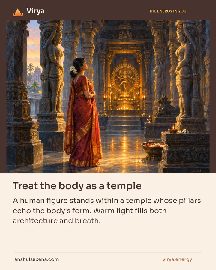 Treat the body as a temple, card 4 of 7