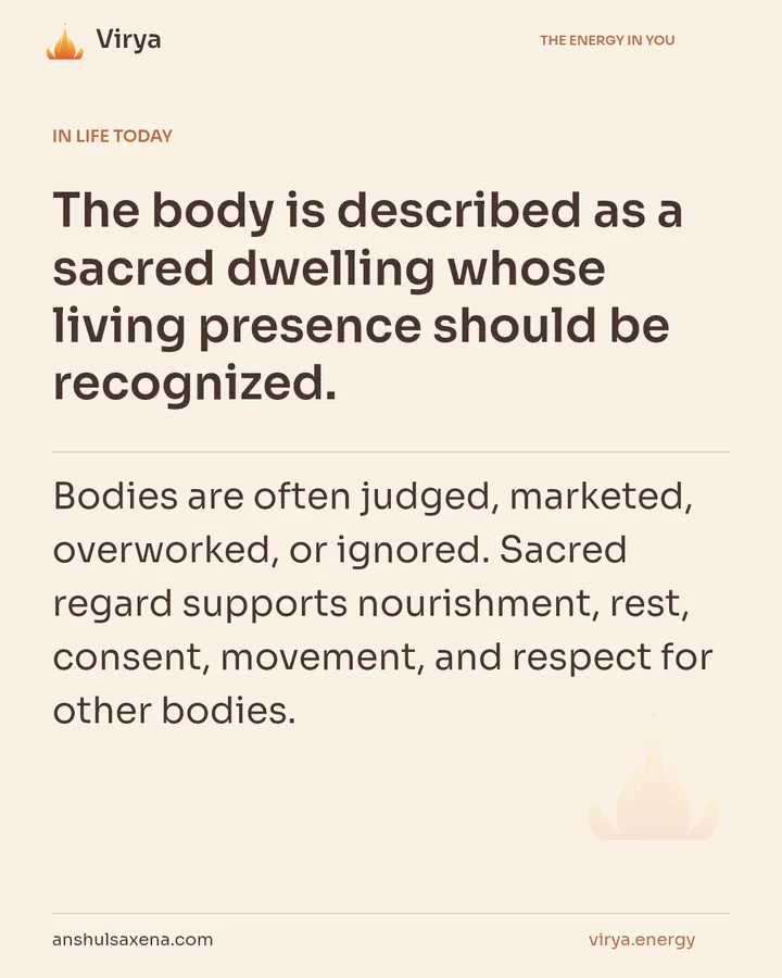 Treat the body as a temple, card 5 of 7