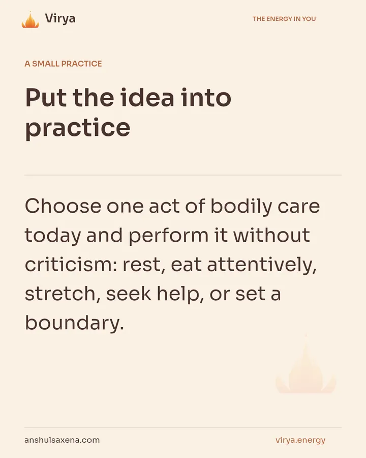 Treat the body as a temple, card 6 of 7