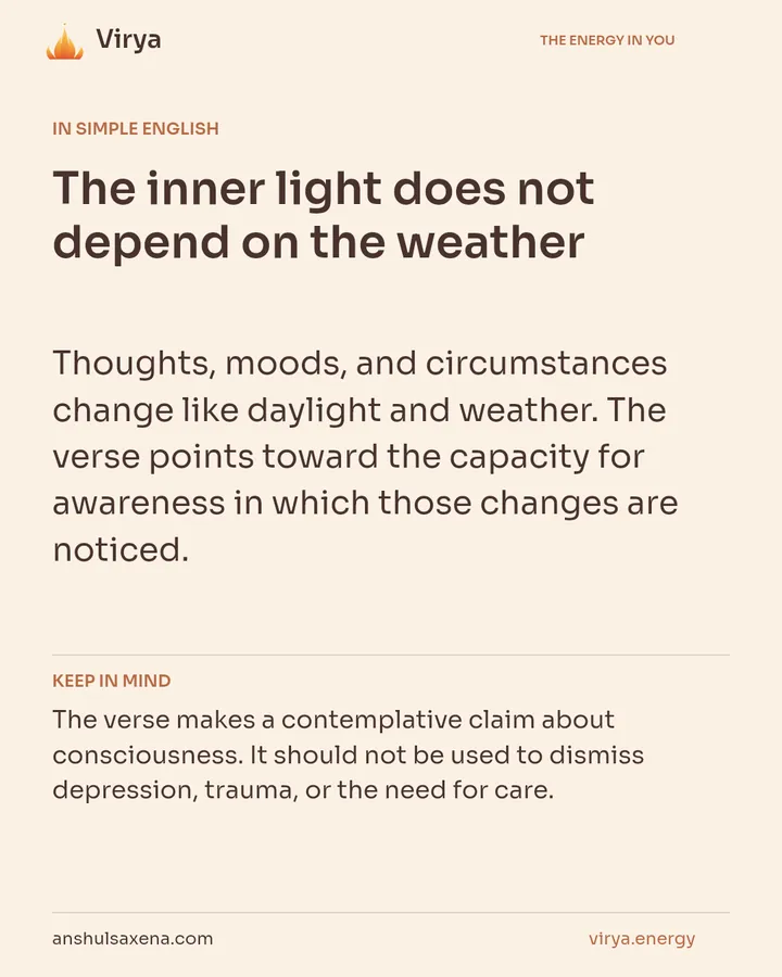 The inner light does not depend on the weather, card 3 of 7