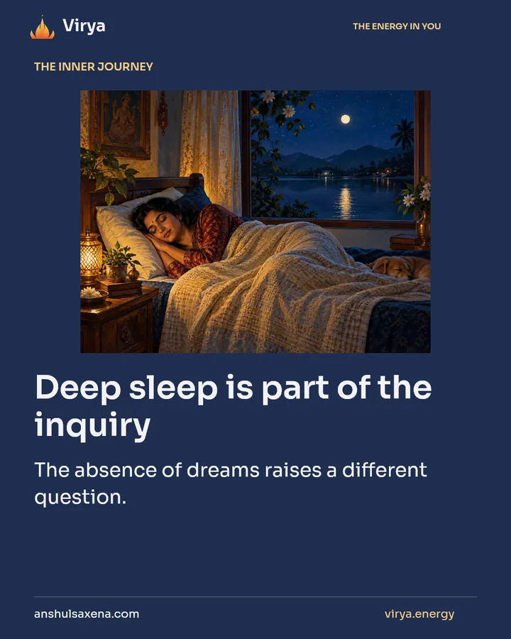 Deep sleep is part of the inquiry, card 1 of 7