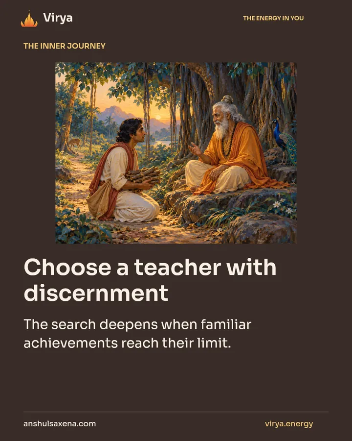 Choose a teacher with discernment, card 1 of 7