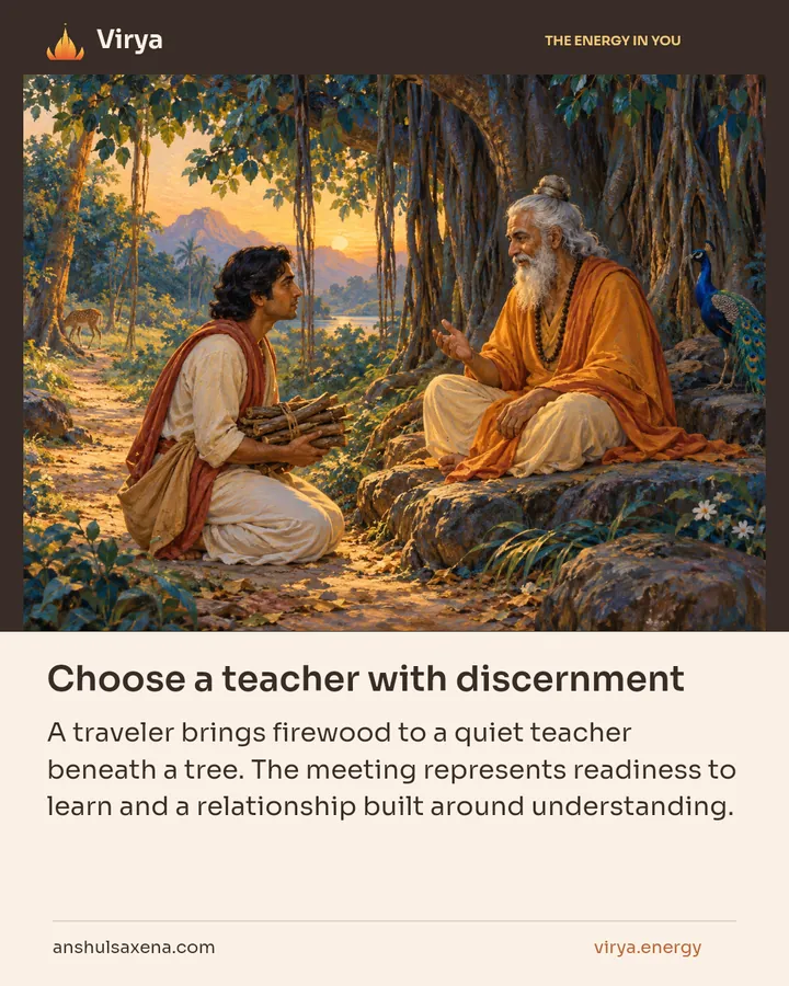 Choose a teacher with discernment, card 4 of 7