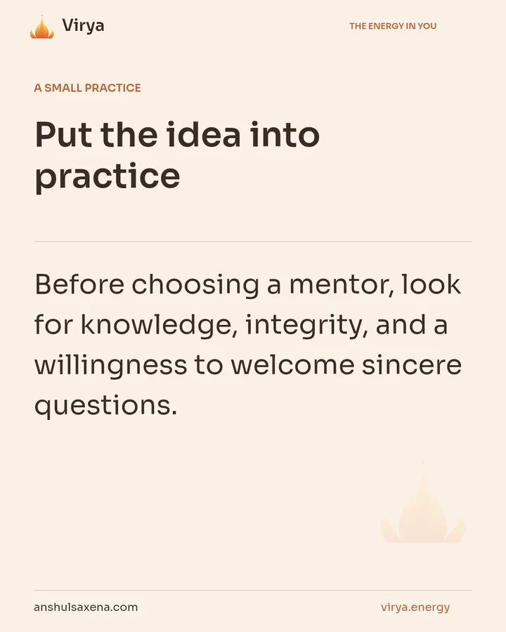 Choose a teacher with discernment, card 6 of 7