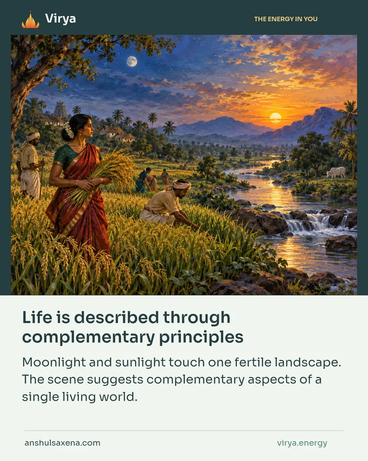 Life is described through complementary principles, card 4 of 7