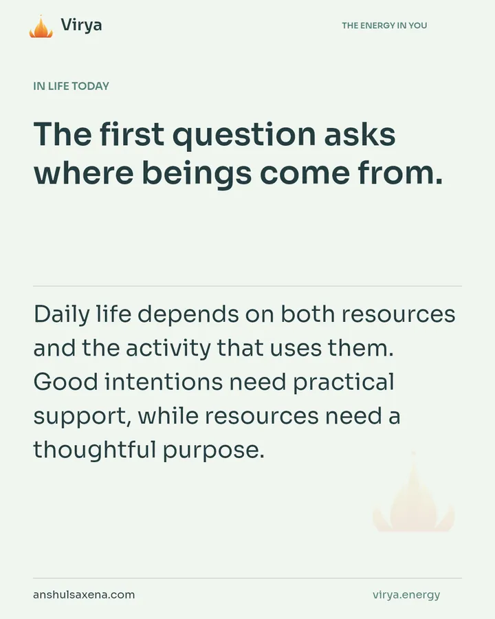 Life is described through complementary principles, card 5 of 7