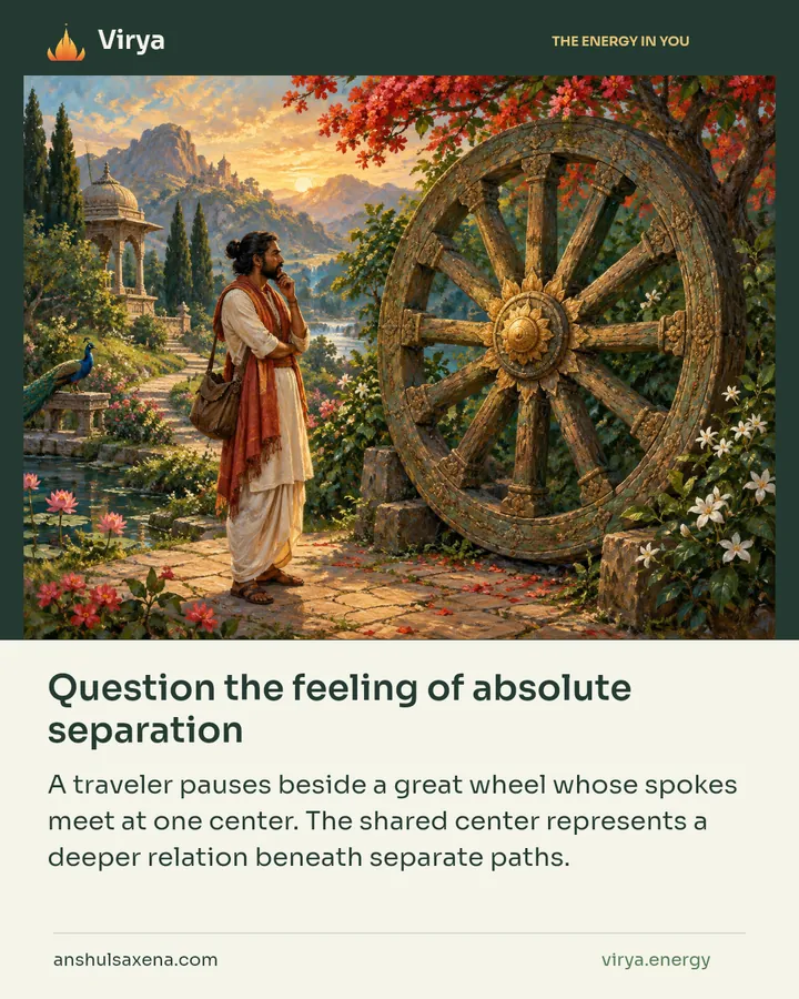Question the feeling of absolute separation, card 4 of 7
