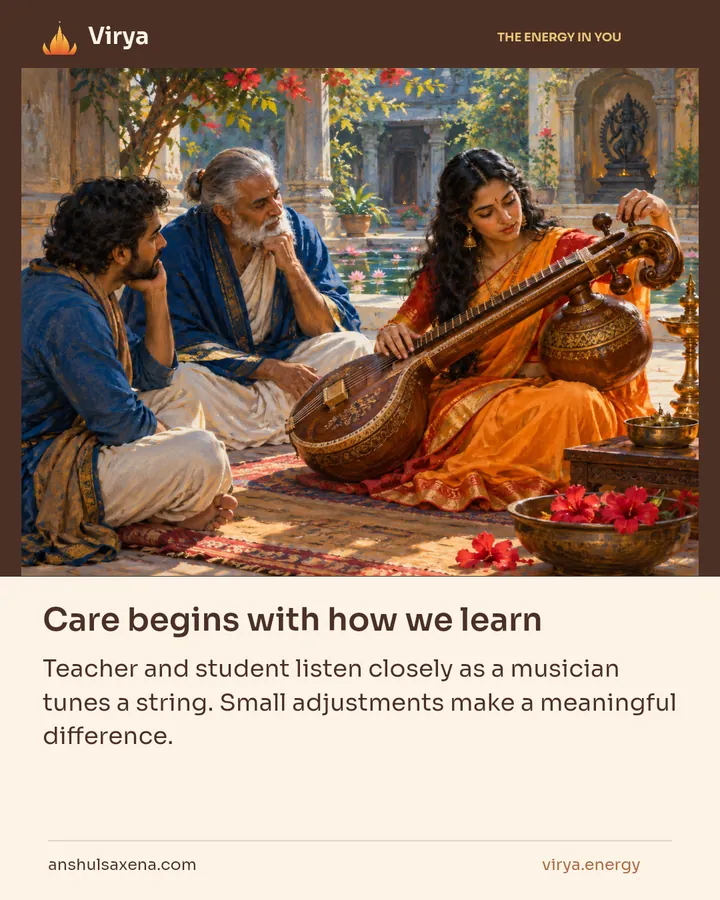 Care begins with how we learn, card 4 of 7