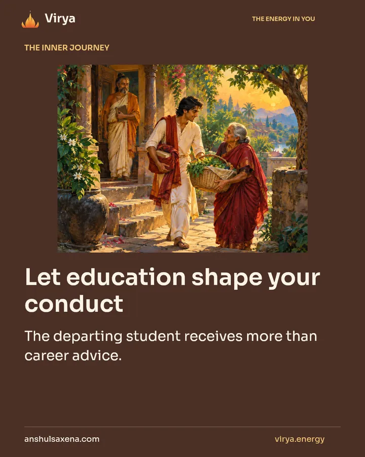 Let education shape your conduct, card 1 of 7