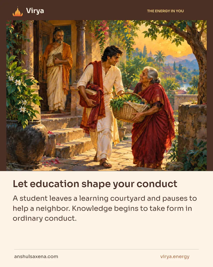 Let education shape your conduct, card 4 of 7