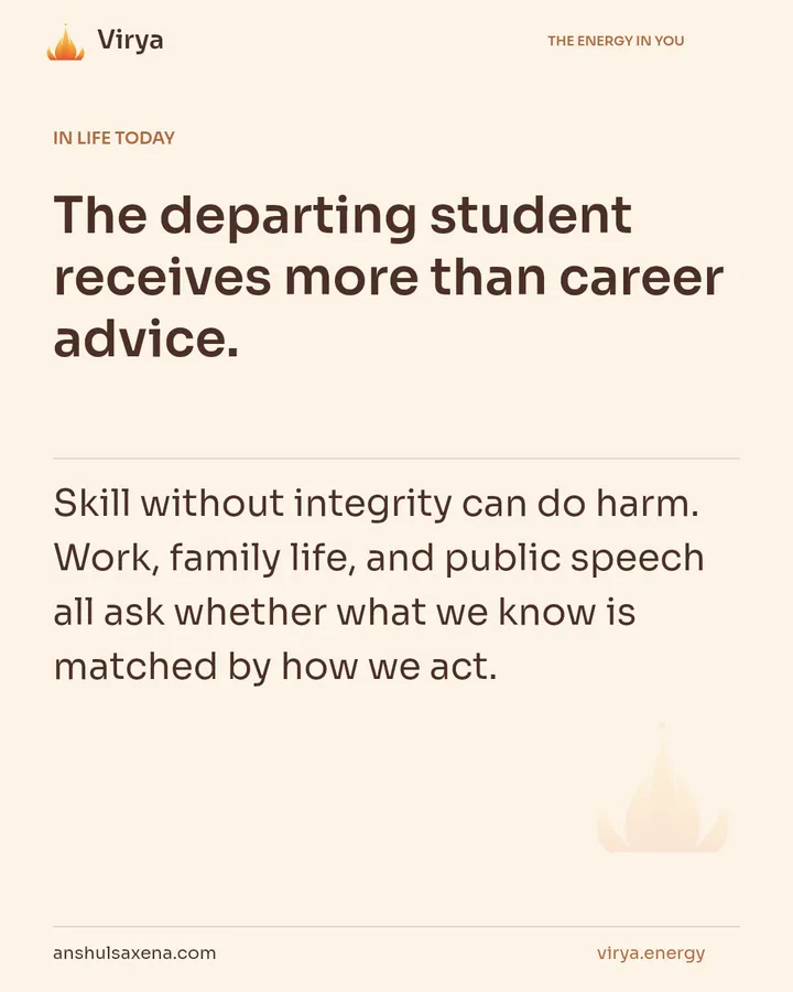 Let education shape your conduct, card 5 of 7