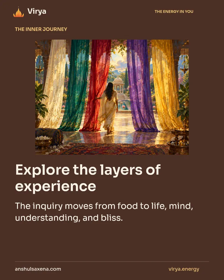 Explore the layers of experience, card 1 of 7