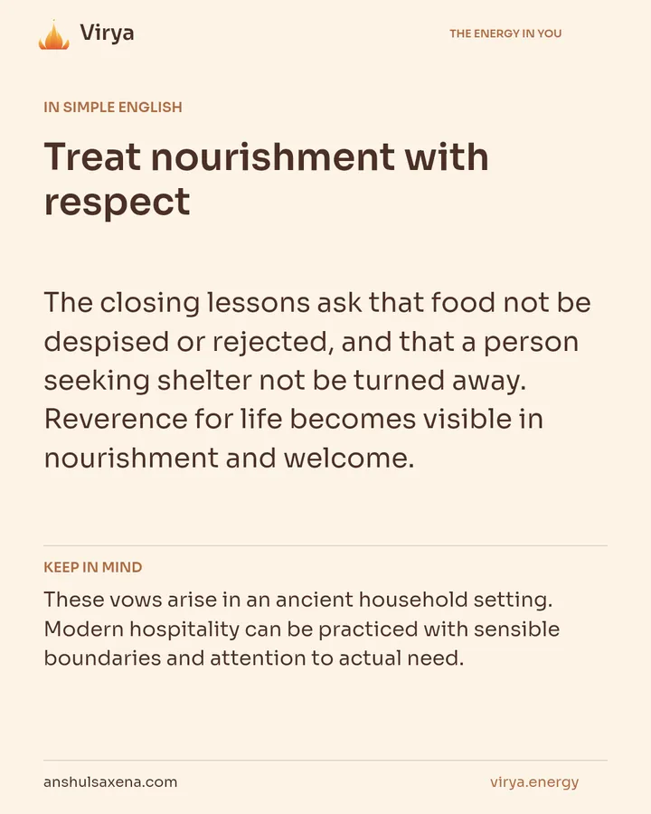 Treat nourishment with respect, card 3 of 7