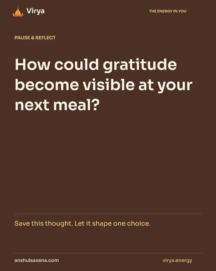 Treat nourishment with respect, card 7 of 7