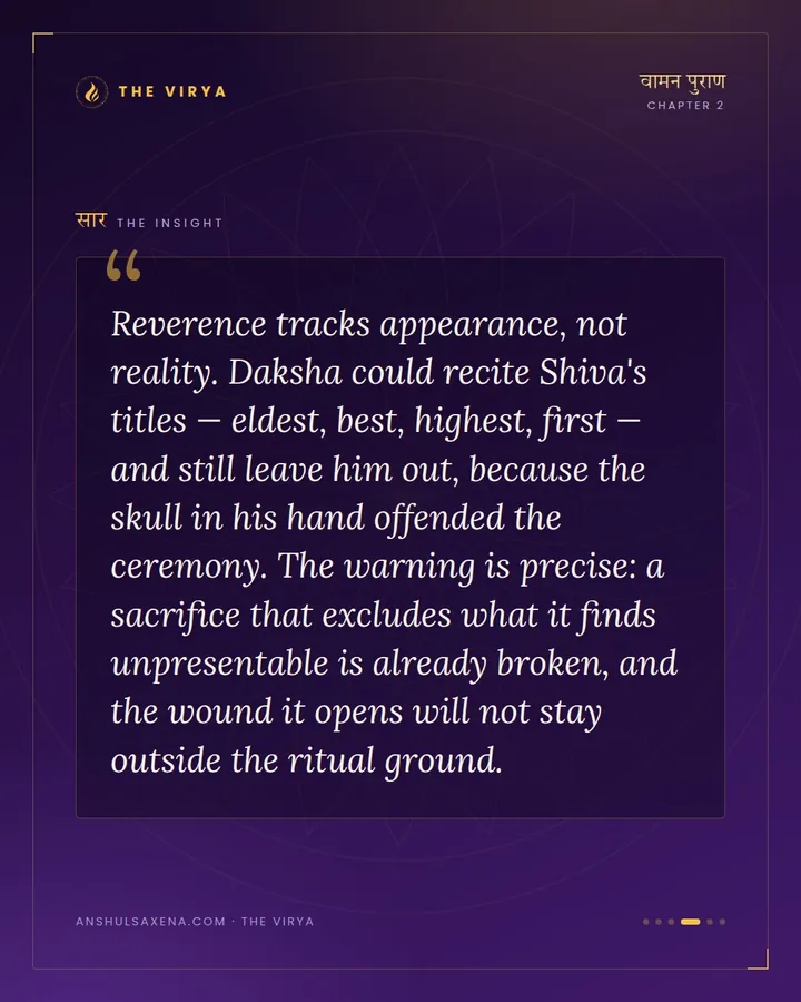 Daksha's Sacrifice and the Uninvited God, card 4 of 6