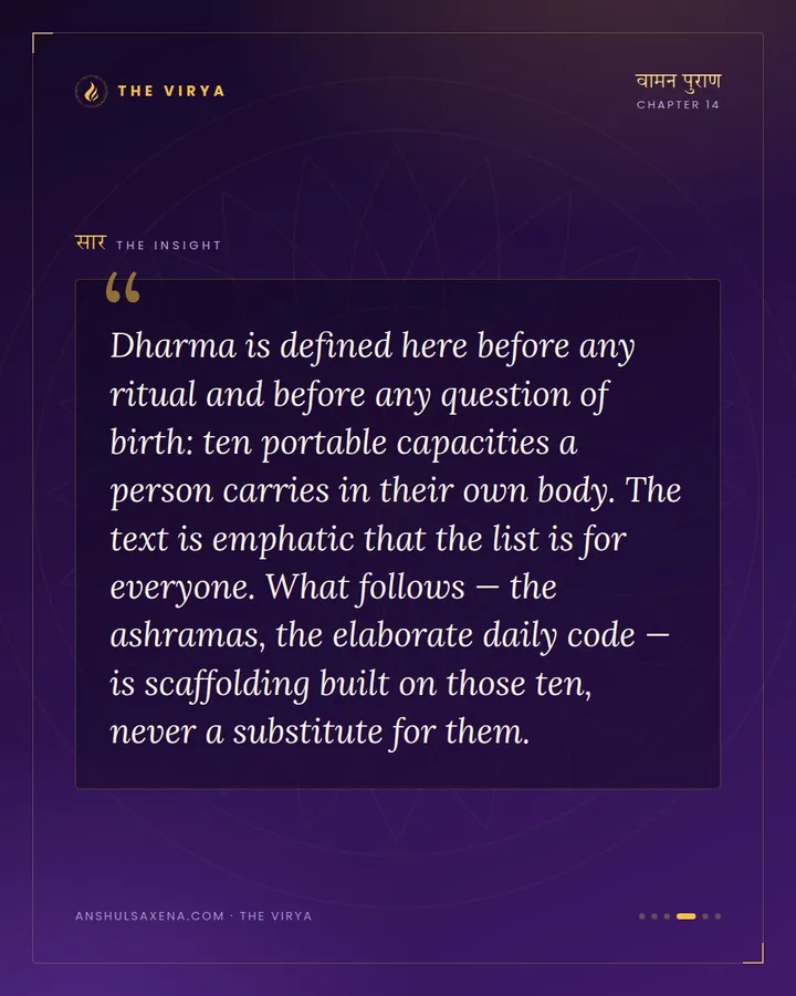 The Ten Limbs of Dharma, card 4 of 6