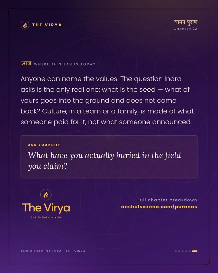 King Kuru Plows the Field of Dharma, card 6 of 6