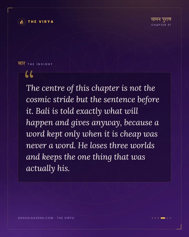 Vamana's Three Steps and Bali's Word, card 4 of 6