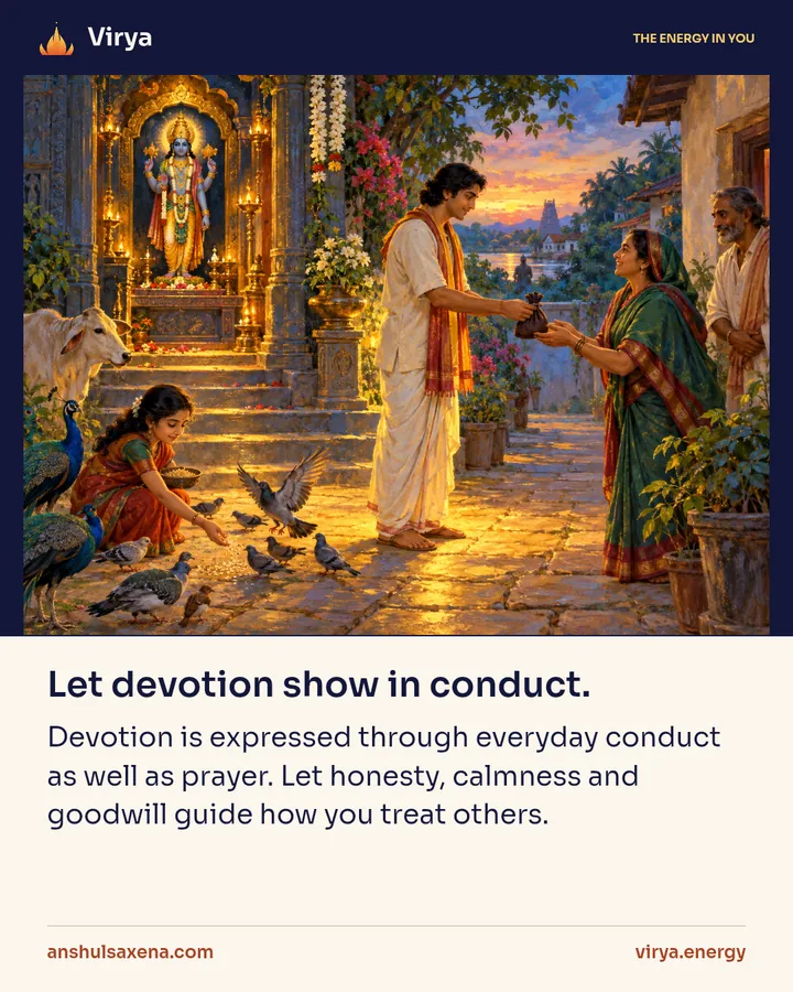 Painting for Let devotion show in conduct