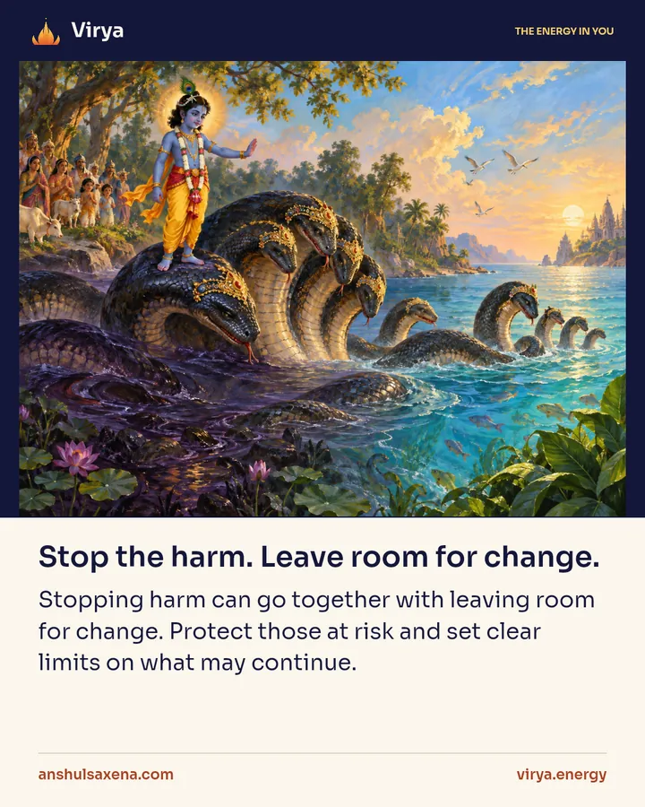 Painting for Stop the harm. Leave room for change