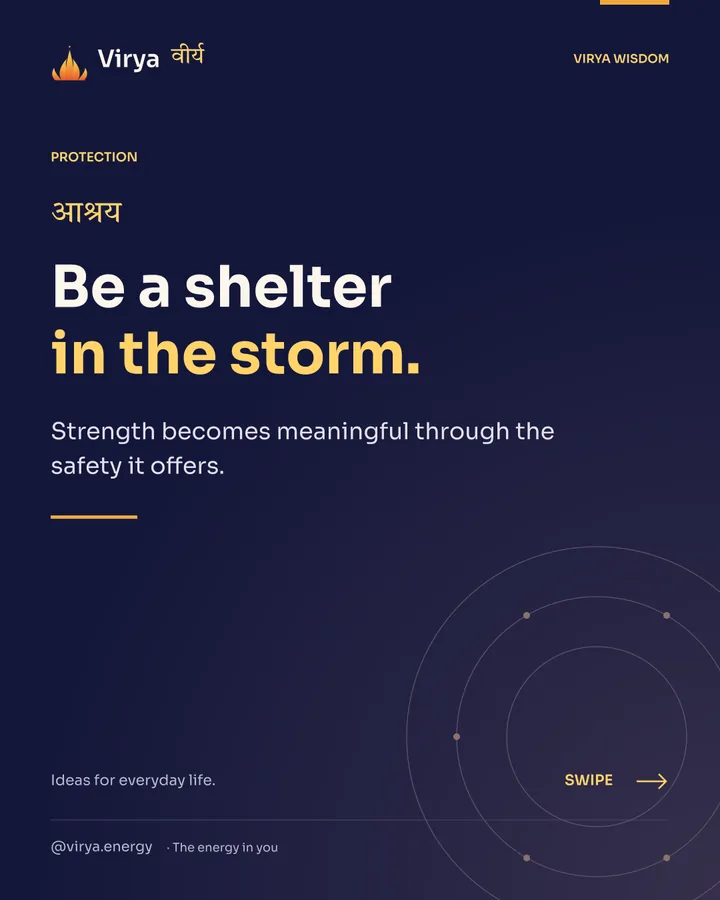 Indigo and gold Virya cover with the full lotus mark. Be a shelter in the storm. Strength becomes meaningful through the safety it offers.