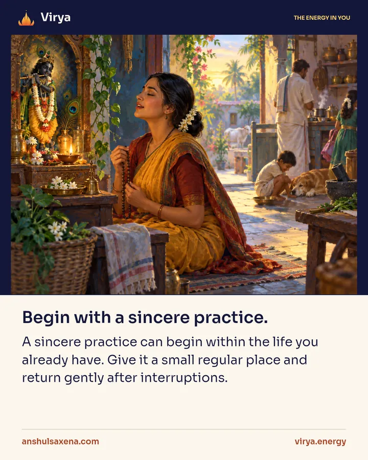 Painting for Begin with a sincere practice