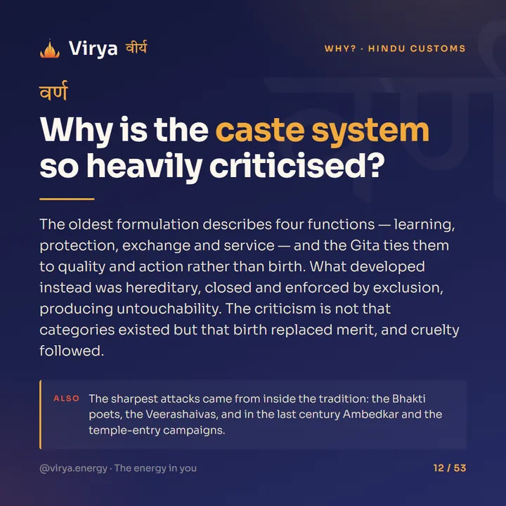 Why is the caste system so heavily criticized?