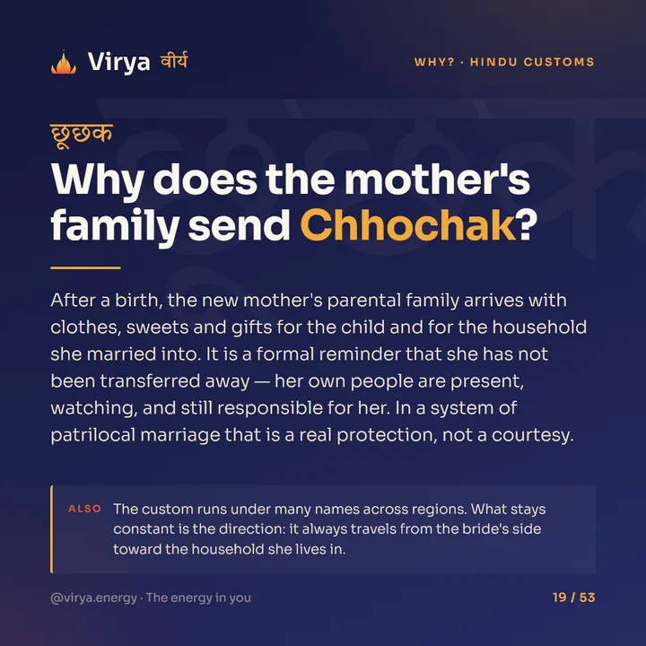 Why does the mother's family send Chhochak?